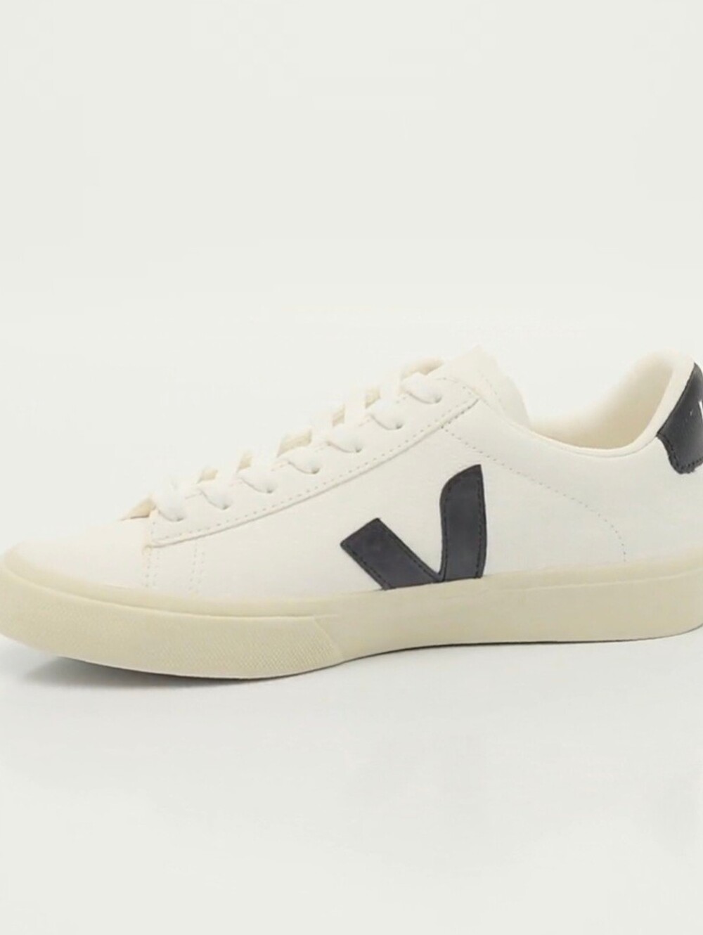 Veja Sneakers Campo White Black Leather Low Top Size 7 - Picture 2 of 15
